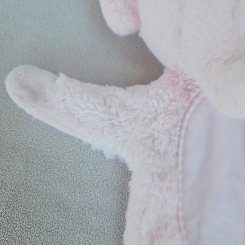 Kellytoy Flatties Pink Elephant Lovey Lovie Security Blanket Baby Rattle Toy